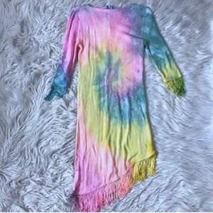 Tie dye festival Stevie fringe dress